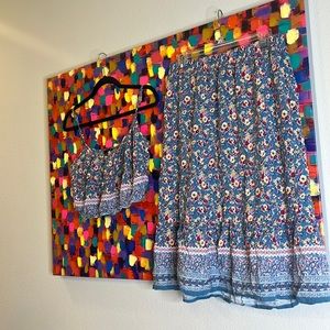 Multi print/ floral 2 piece set